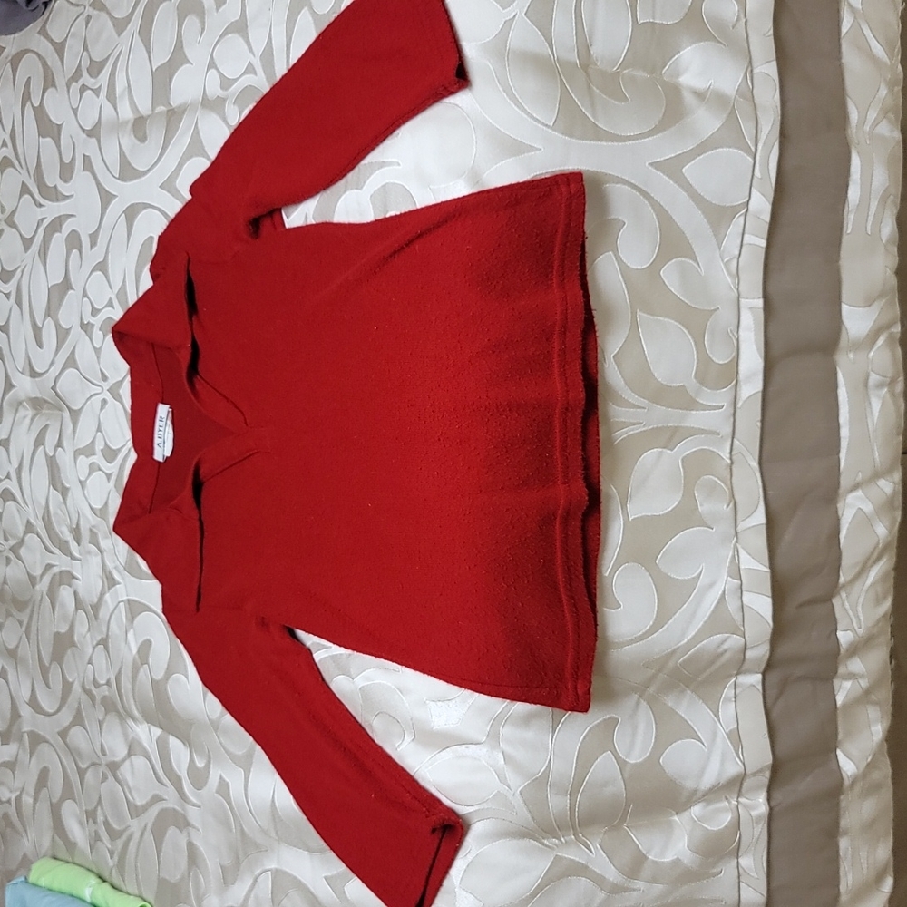 2 items. Red sweater like shirt & Red sweater